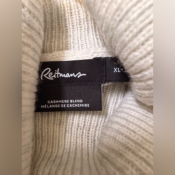 REITMANS Cashmere Blend Sweater - Grey Striped Color Block - Picture 3 of 6
